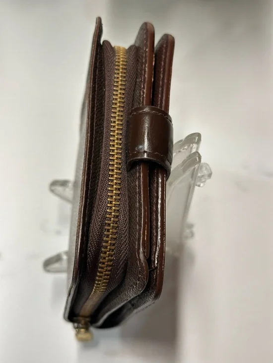 Louis Vuitton Damier Ebene Wallet w/ Gold-Tone Hardware + LV Dust Bag + COA - Picture 9 of 16